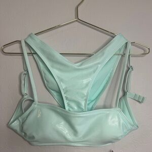 Xhilaration Mint Green Bikini Set Top Size Medium Bottom Size Small